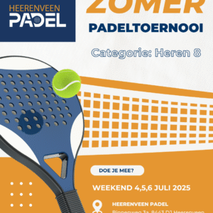 Zomer padeltoernooi outdoor - HEREN 8 (4/5/6 juli 2025)
